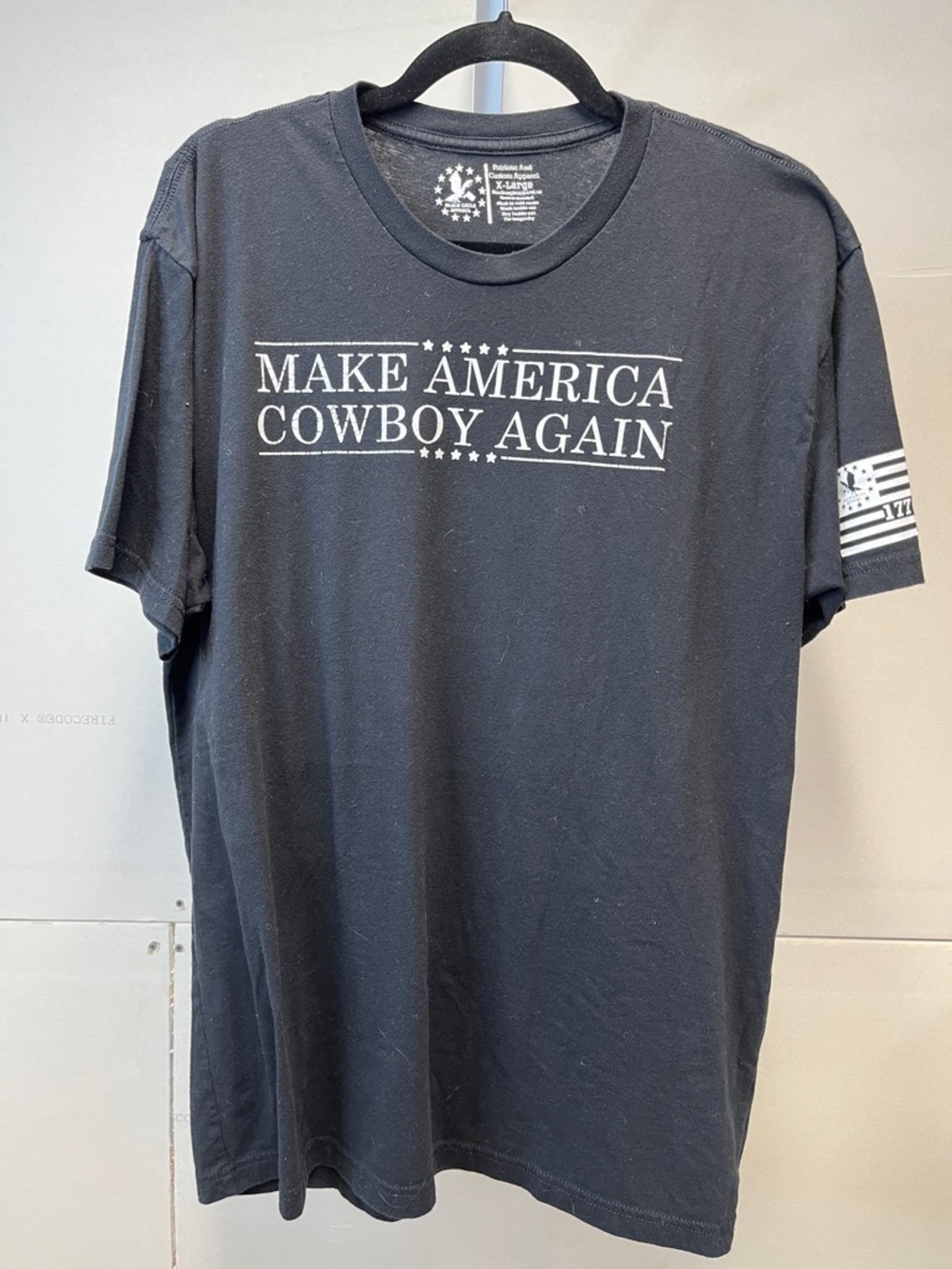Make America Cowboy Again Short-Sleeve Graphic Tee - Black